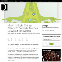 Method: Eight Things Stand-Up Comedy Teaches Us About Innovation