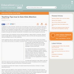 Teaching tips: How to gain kids attention - by Katelyn Vercoe