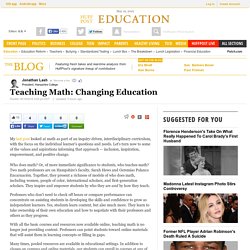 Teaching Math: Changing Education 