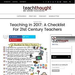 Teaching In 2017: A Checklist For 21st Century Teachers -