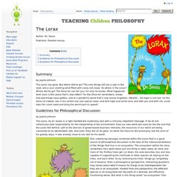The Lorax - Teaching Children Philosophy