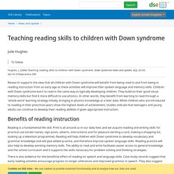 Teaching reading skills to children with Down syndrome
