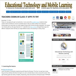 Teaching Coding in Class: 17 Apps to Try