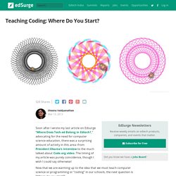 Teaching Coding: Where Do You Start?