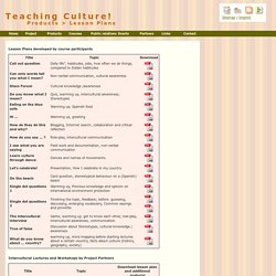 Teaching Culture! Lesson Plans