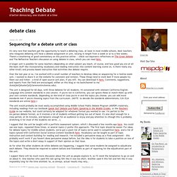 Teaching Debate: debate class