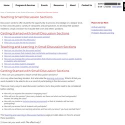 CTI - Teaching Small Discussion Sections