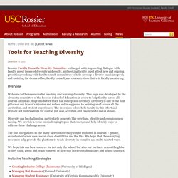 Tools for Teaching Diversity