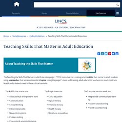 Teaching Skills That Matter in Adult Education