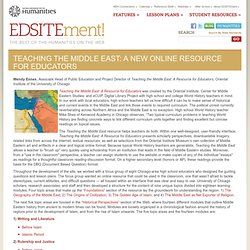 Teaching the Middle East: A New Online Resource for Educators