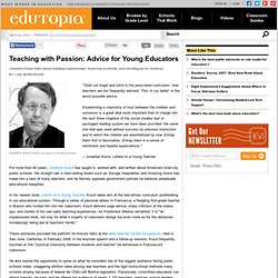 Teaching with Passion: Advice for Young Educators