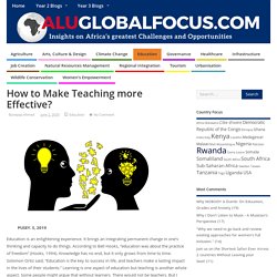 How to Make Teaching more Effective? – ALU Global Focus