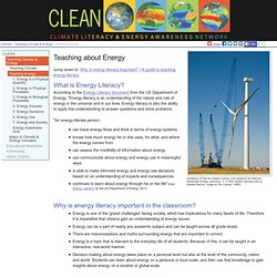 Teaching Energy Literacy