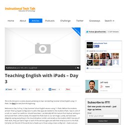 Teaching English with iPads – Day 3