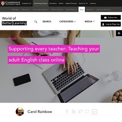 Teaching Your Adult English Class Online