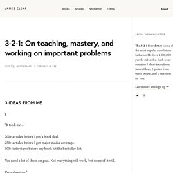 On teaching, mastery, and working on important problems