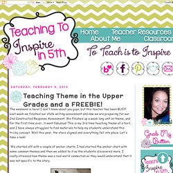 Teaching Theme in the Upper Grades and a FREEBIE!