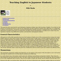 Teaching English to Japanese Students