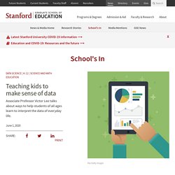 Schools In: Teaching kids to make sense of data - Discussion about how we can get kids more interested in Statistics by using data relative to their lives and interests.