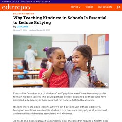 Why Teaching Kindness in Schools Is Essential to Reduce Bullying