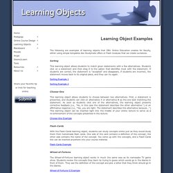 Online Teaching Tips: Learning Objects - Examples