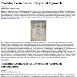 Teaching Leonardo: An Integrated Approach