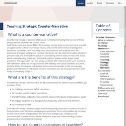 Teaching Strategy: Counter-Narrative