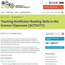 Teaching Nonfiction Reading Skills in the Science Classroom [ACTIVITY]