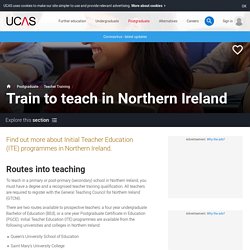 Teaching in Northern Ireland - learn about teacher training