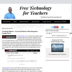Teaching Objects - A Lesson Planner That Integrates Google Drive
