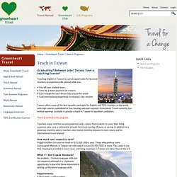 Teach English Abroad in Taiwan: Paid TEFL Teaching Overseas