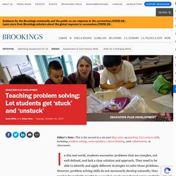 TEXT: Teaching problem solving: Let students get ‘stuck’ and ‘unstuck’