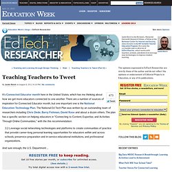 Teaching Teachers to Tweet - EdTech Researcher