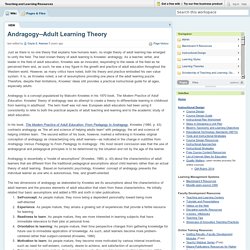 Teaching and Learning Resources / Andragogy