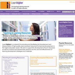 Free teaching & learning resources for UK higher education