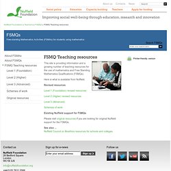 FSMQ Teaching resources