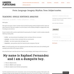 Teaching: Single Sentence Analysis