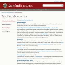 Teaching about Africa