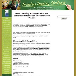 Math Teaching Strategies That Motivate Your Students.