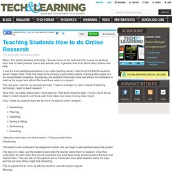 Teaching Students How to do Online Research