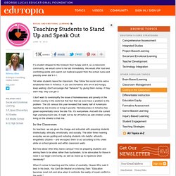 Teaching Students to Stand Up and Speak Out