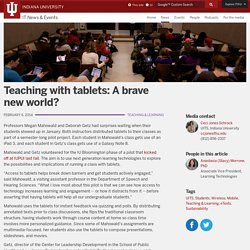 Teaching with tablets: A brave new world?