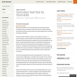 Teaching Twitter to Teachers