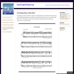 Teaching Piano with iPad