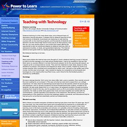 Teaching with Technology - Distance Learning