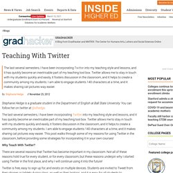 "Teaching with Twitter" - Hedge