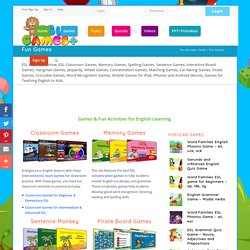 Fun Games for Teaching English Vocbulary, Grammar, Spelling, ESL Games