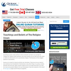 Teachings and Beliefs of The Religion Islam