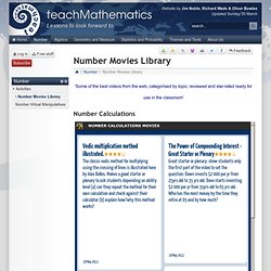 Number Movies Library - Number - teachmathematics.net
