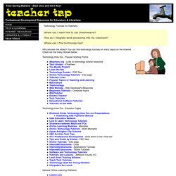 Teachnology Tutorials for Teachers